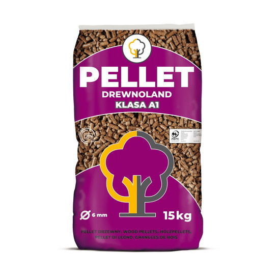 Pellet iglasto-liściasty Klasa A1 DREWNOLAND - 975 kg